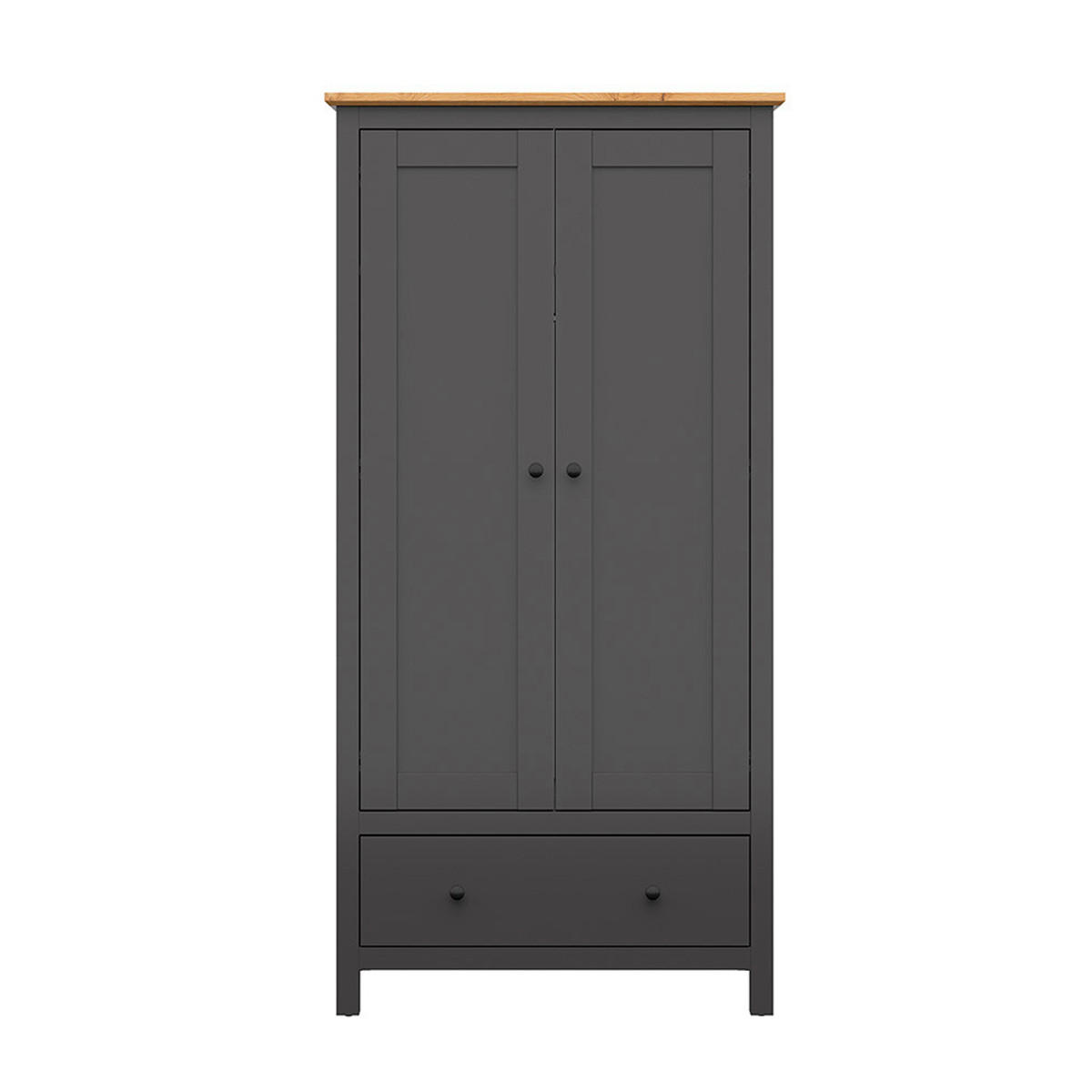 SKŘÍŇ 2DVEŘOVÁ Duck Antracitově šedá a dřevo - šedá, kompozitní dřevo (101/203/57cm) - Petits-meubles