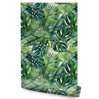 VLIESTAPETE Tropische Blätter im Boho-Stil – Grün – 50x1000 cm - Grün, Papier (50/1000cm) - Muralo