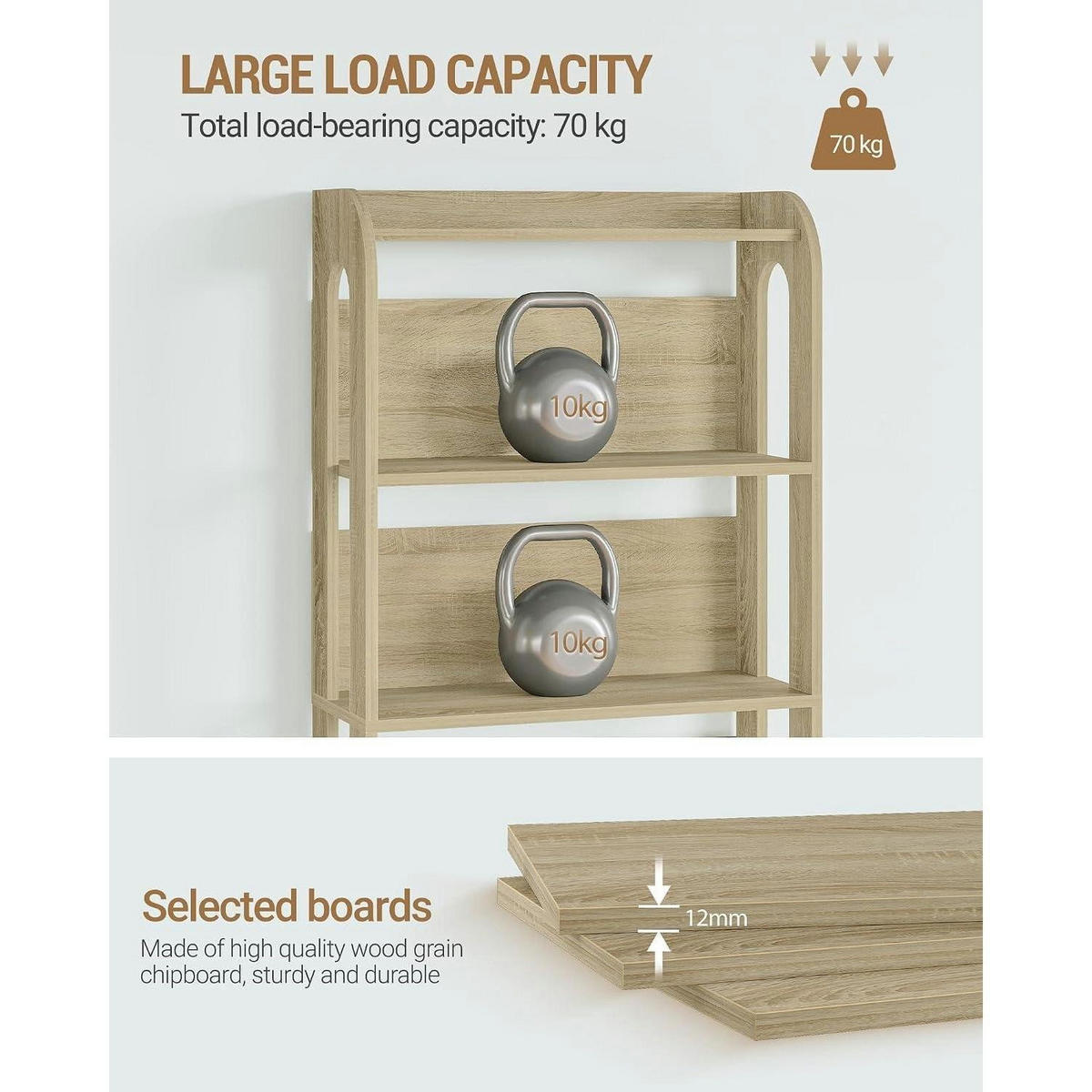 BÜCHERREGAL 7-stöckig Eichefarben 24 x 60 x 182 cm - Braun, Holzwerkstoff (60/182/24cm)