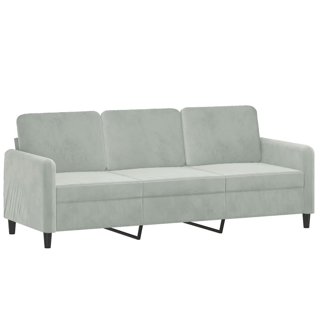 3-SITZER-SOFA Eisleben - Grau, Naturmaterialien (198/77/80cm) - Nettlife