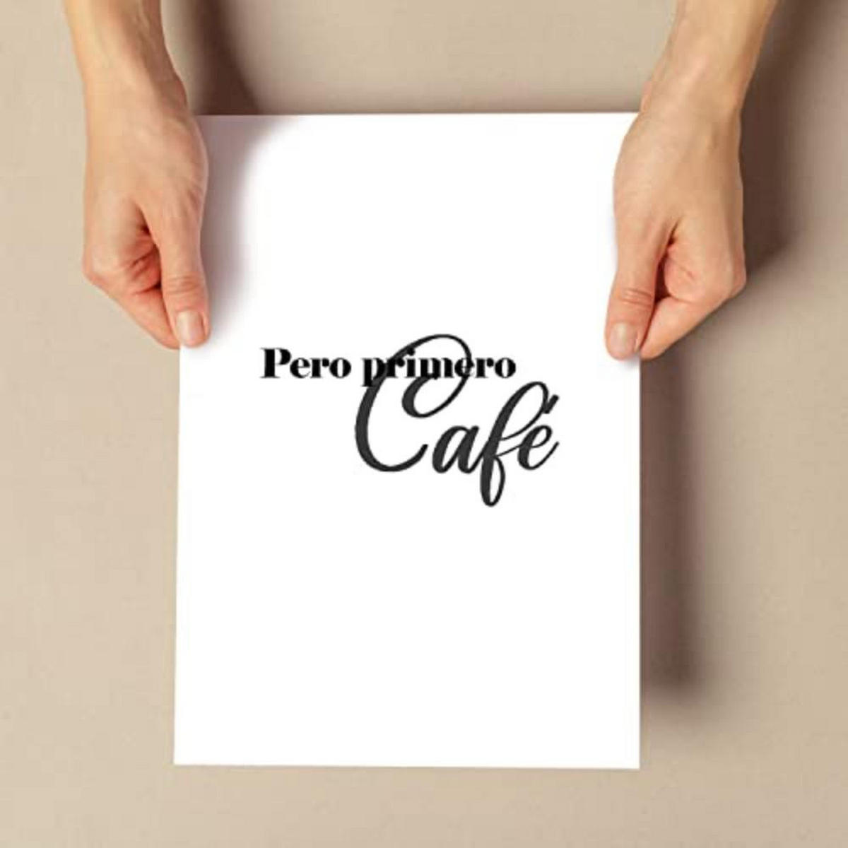 POSTER Set mit 4 Kaffee TypografieStil A4 Rahmenlos - Klar, Papier (29.7/3cm) - Nacnic