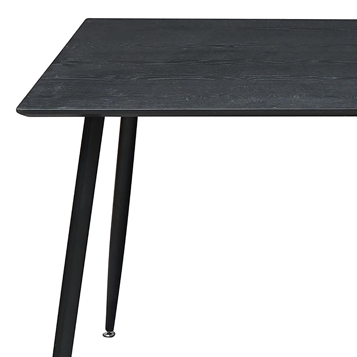 ESSTISCH - Echtholzfurnier / Metall - Eichefarben/Schwarz, Holzwerkstoff/Metall (80/140/75cm) - home24