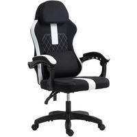 BÜROSTUHL Zayro Stoff schwarz/weiß - Schwarz/Weiß, Textil/Metall (65/132/65cm) - TPFLiving
