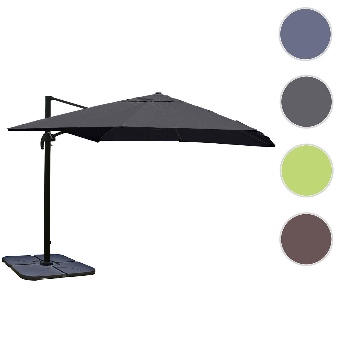 AMPELSCHIRM I Anthrazit 300/300 cm - Anthrazit, Textil (360/300cm) - MCW