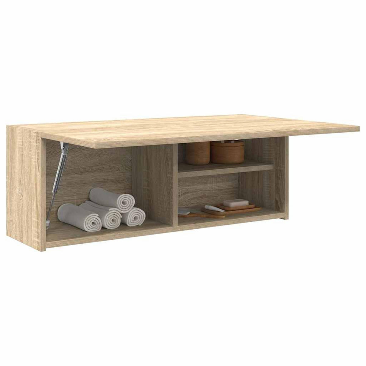 BAD-WANDSCHRANK Sonoma-Eiche 80/25/30 Cm Holzwerkstoff - Hellbraun, Holzwerkstoff (25/30/80cm) - vidaXL