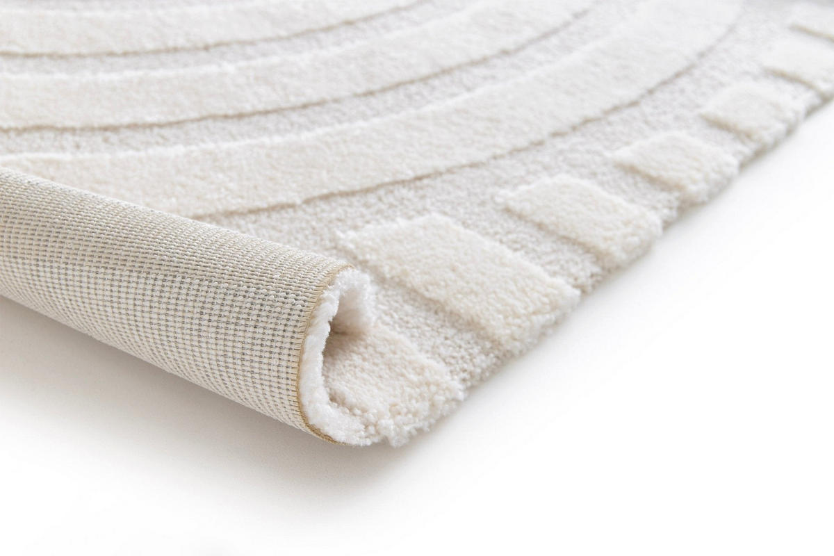 TEPPICH Design Relief-Effekt beige - Beige, Textil (160/230cm) - AFK Living