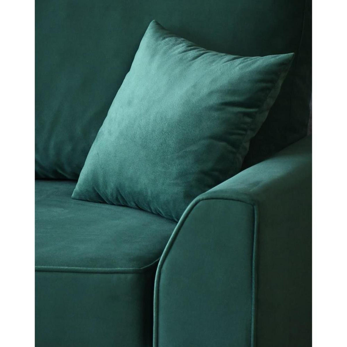 ECKSCHLAFSOFA Teramo grün - Schwarz/Grün, Kunststoff/Textil (235/150cm) - Beautysofa