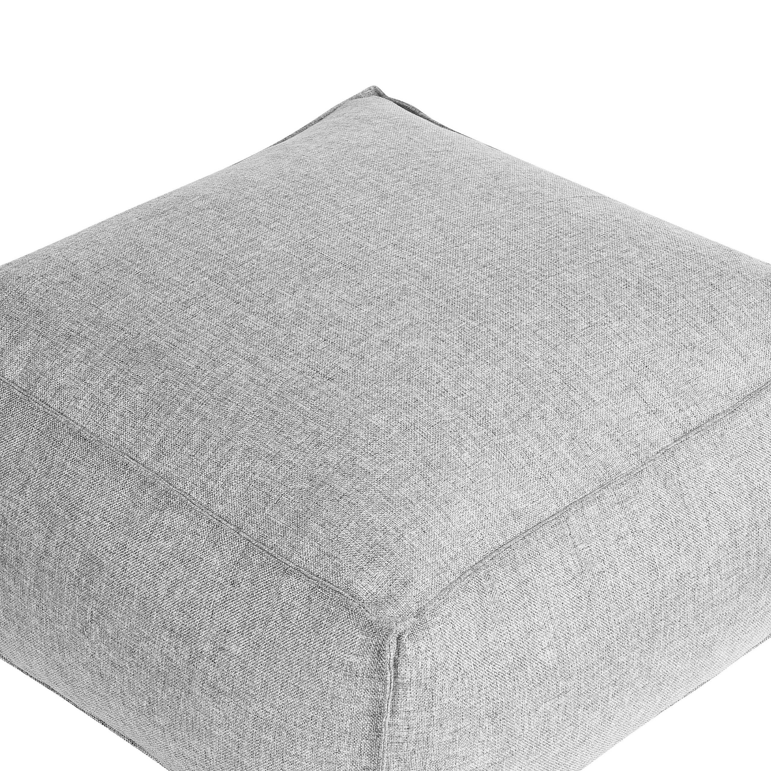 POUF Mukki 50/50/30 cm - Grau, Kunststoff/Textil (50/30/50cm) - Beliani