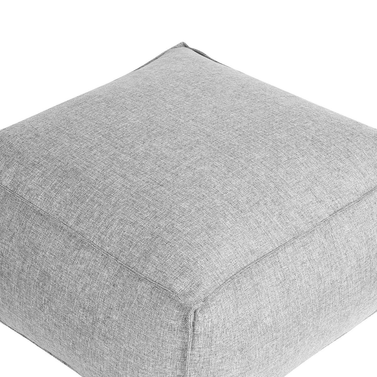 POUF Mukki 50/50/30 cm - Grau, Kunststoff/Textil (50/30/50cm) - Beliani