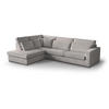 ECKSOFA Parma ohne Schlaffunktion cappuccino links - Schwarz/Cappuccino, Textil (314/224cm) - Beautysofa