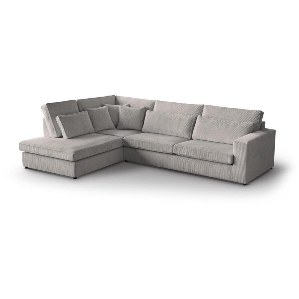 ECKSOFA Parma ohne Schlaffunktion cappuccino links - Schwarz/Cappuccino, Textil (314/224cm) - Beautysofa