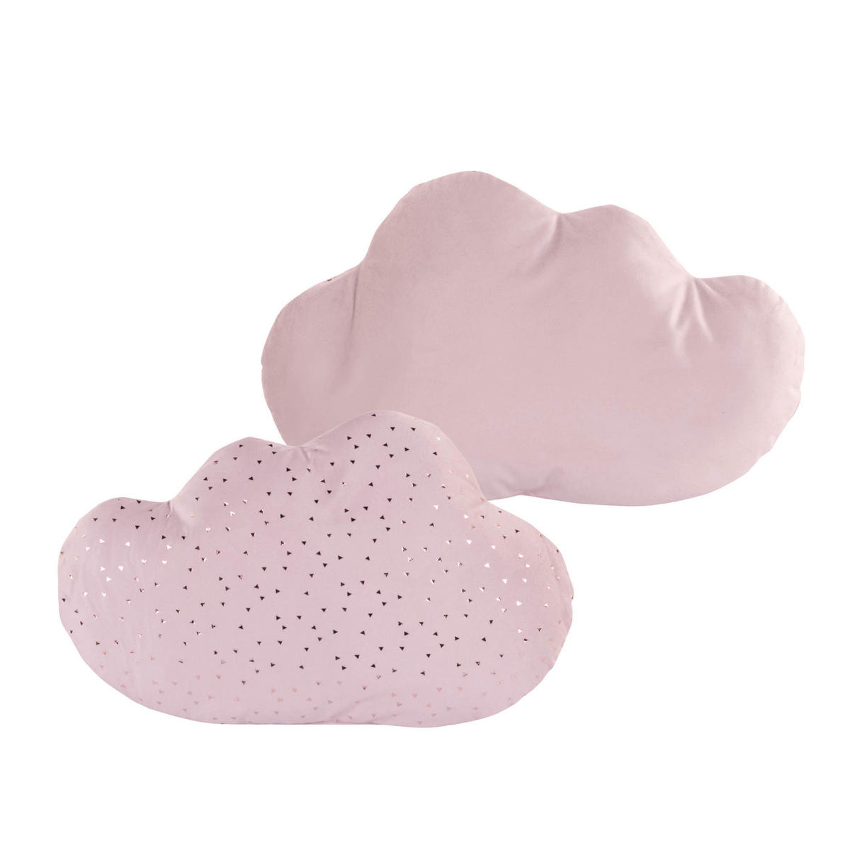 SAMTKISSEN mit metallischem Muster 40/25/6 cm - Rosa, Textil (25/40cm) - Home Styling Collection