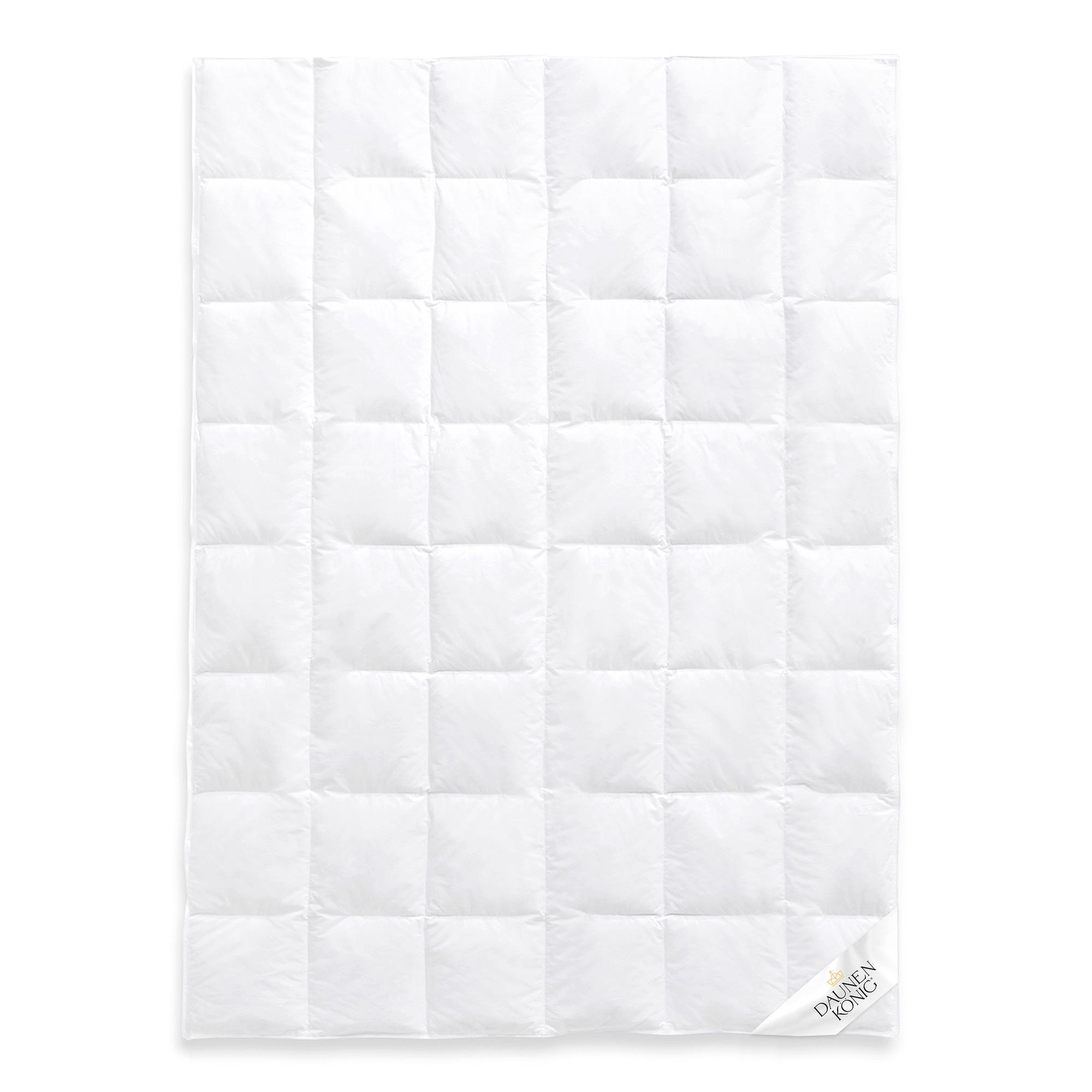 GANZJAHRESBETTDECKE QUEEN Entendaunen medium - Weiß, Naturmaterialien/Textil (155/220cm) - Daunenkönig