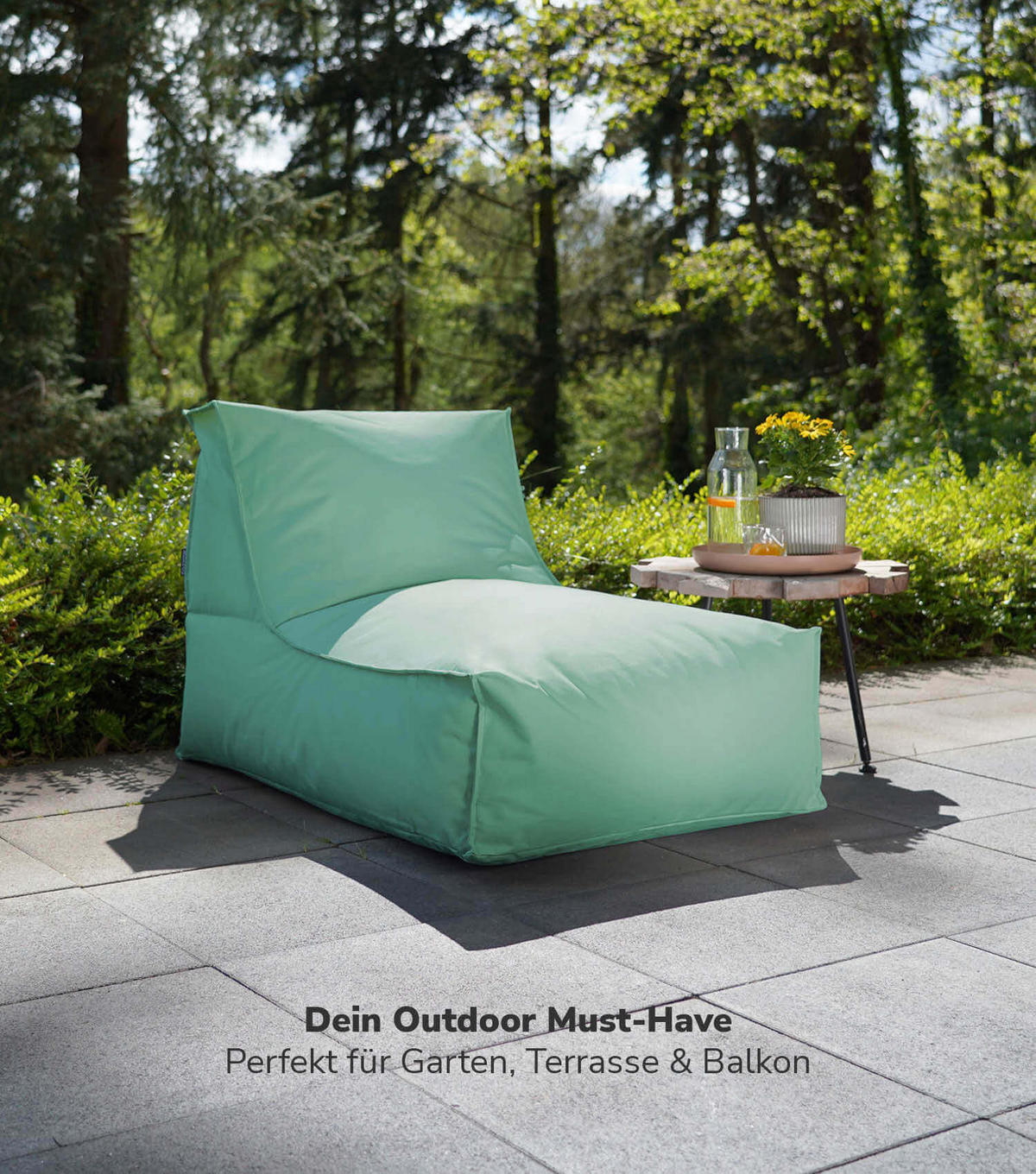 SITZSACK mit Schutzhülle Der Sundowner - Mintgrün, Textil (60/65/95cm) - Mokebo