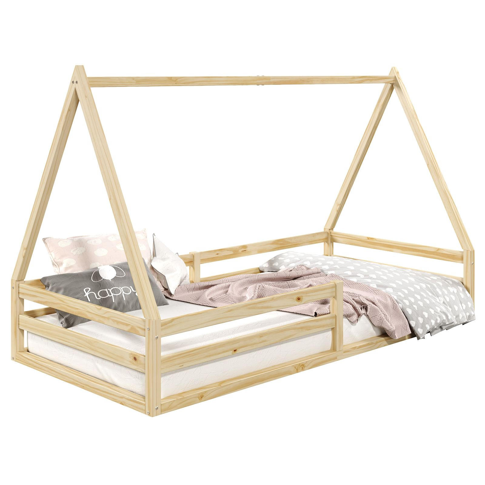 IDIMEX HAUSBETT Natur 96cm × 206cm × 152cm