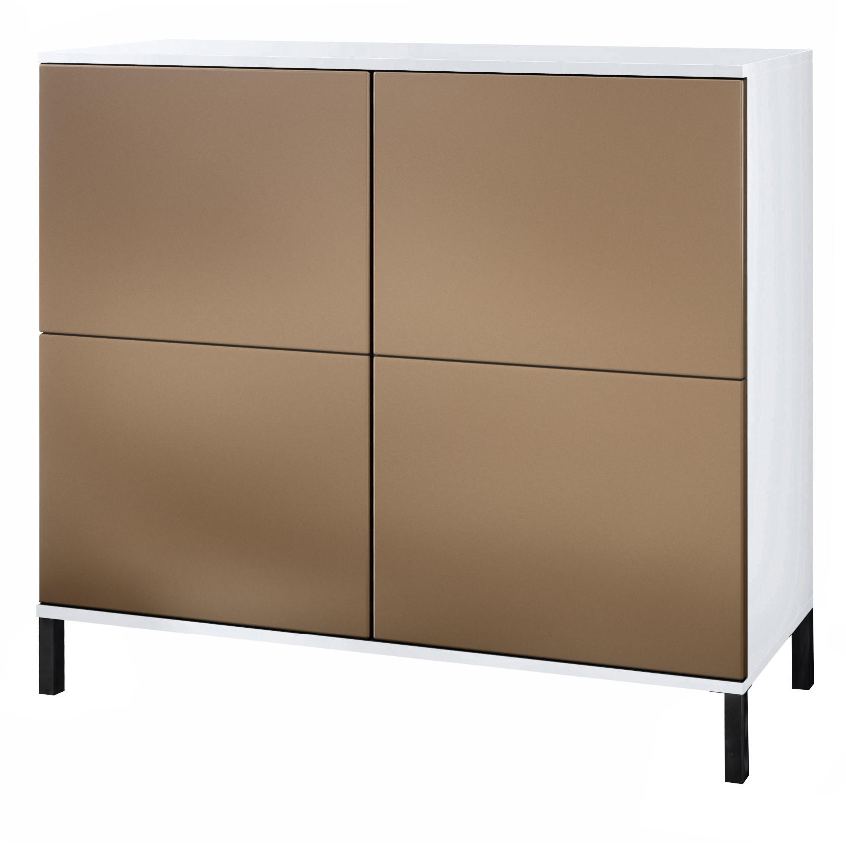 KOMMODE Rova Bronze Optik - Bronzefarben, Holzwerkstoff (92.5/83.5/35cm) - Vladon