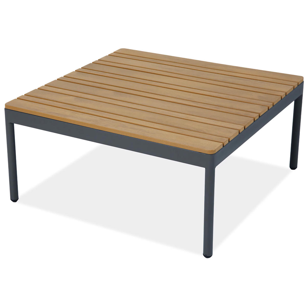 GARTENSET Livorno, modulare Bauweise , mit Ecksofa und Kaffeetisch, Metallrahmen, Dunkelgrau - Dunkelgrau, Metall - Beautysofa