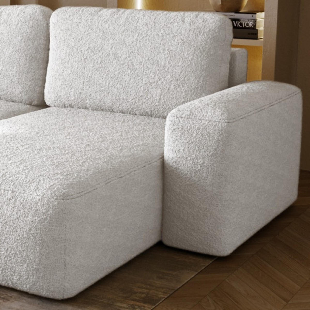 ECKSOFA Weiß ILO Mit Schlaffunktion Und Bettkasten - Weiß, Textil (282/177cm) - Sepro Meble