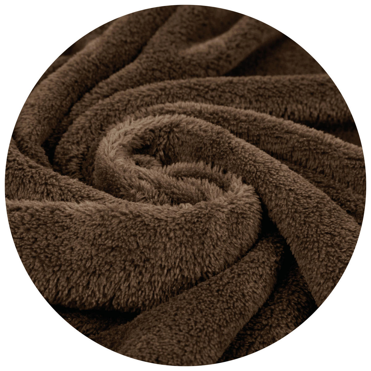 KUSCHELDECKE MIT ÄRMELN 130 x 180 cm Braun - Braun, Textil (180/130cm)