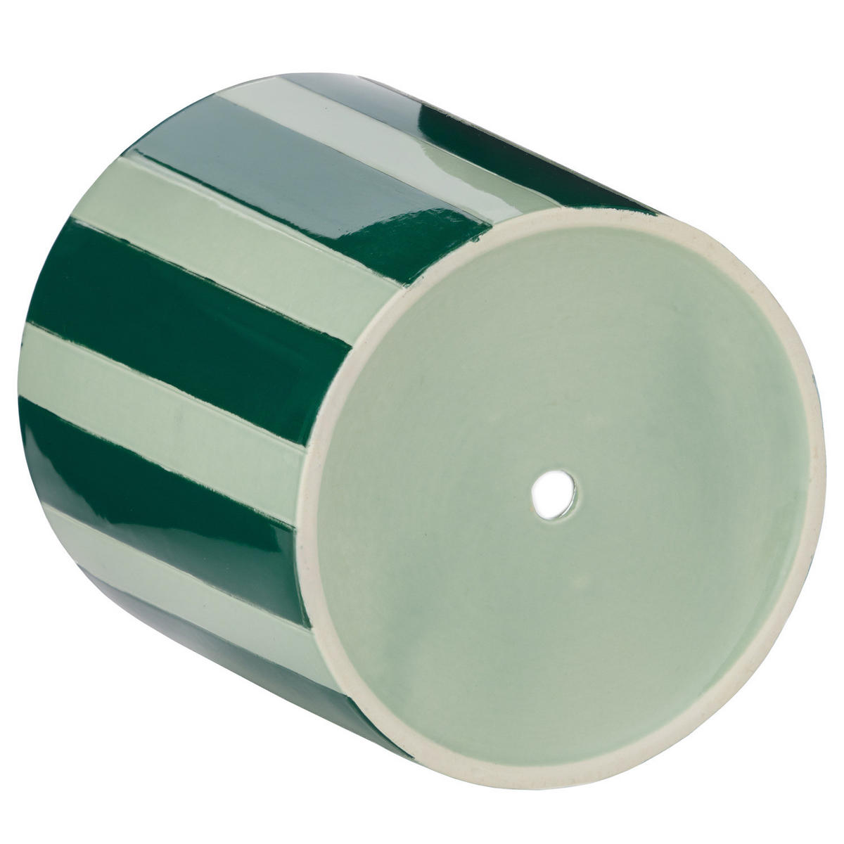 BLUMENTOPF Circus mit Teller Ø20cm - Grün, Keramik (20cm) - Butlers