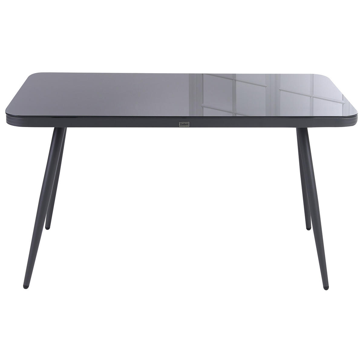 GARTENTISCH Aluminium grau 140/80 cm Lipari - Grau, Metall (140/80/75cm) - Beliani