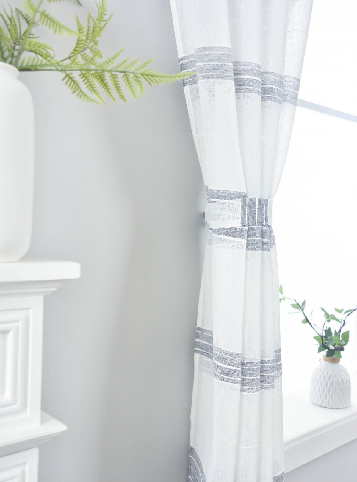 VORHANG »Frankfurt« HxB 245x140 cm Grau - Grau, Textil (140/245cm) - Gardinenbox
