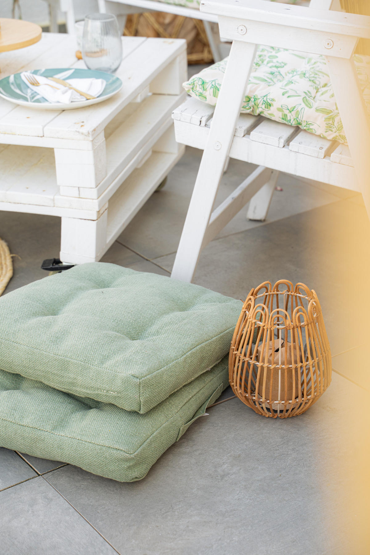 SITZKISSEN gesteppt Baumwolle 40/40 cm - Waldgrün, Naturmaterialen (40cm) - Home Styling Collection