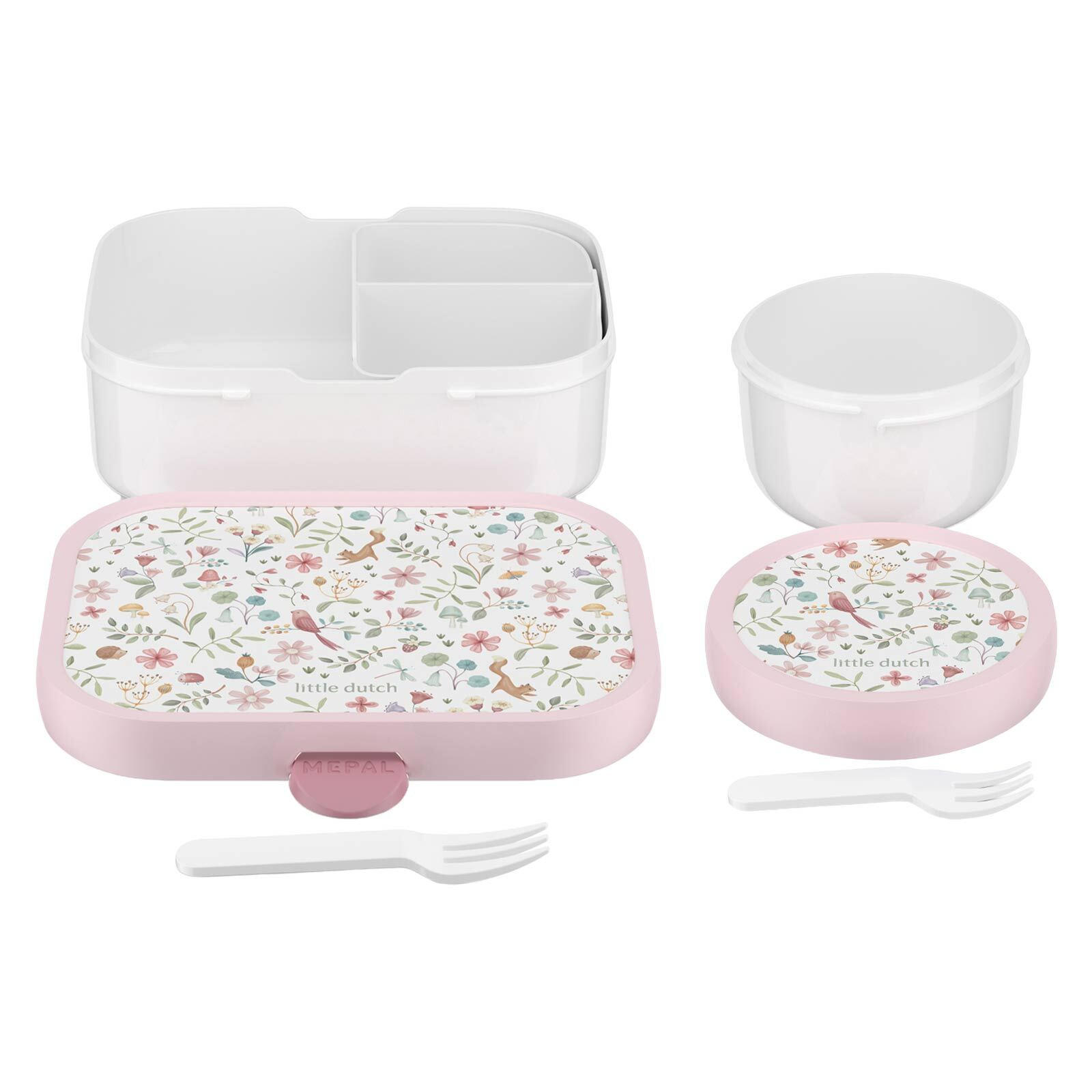 OBST- UND BENTOBOX Campus (2025) Fairy Wonders 300 & 750 ml 2er Set - Weiß/Rosa, Kunststoff (1/1/1cm) - Mepal