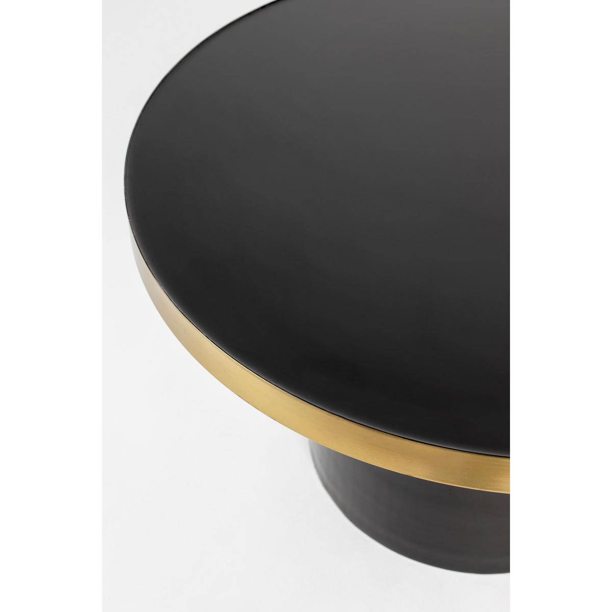 COUCHTISCH Glam Rund 60 cm Schwarz/ Gold - Schwarz, Metall (60/60/35cm) - Zuiver