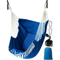 HÄNGESESSEL Königsblau mit 2 Sitzkissen - Blau, Textil (100/1.5/130cm)