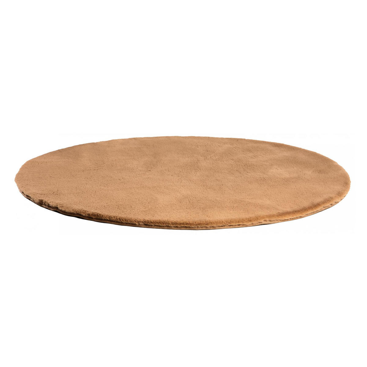 TEPPICH Eddy camelfarben durchmesser 160 cm - Hellbraun, Textil (160/160cm) - Vivaraise