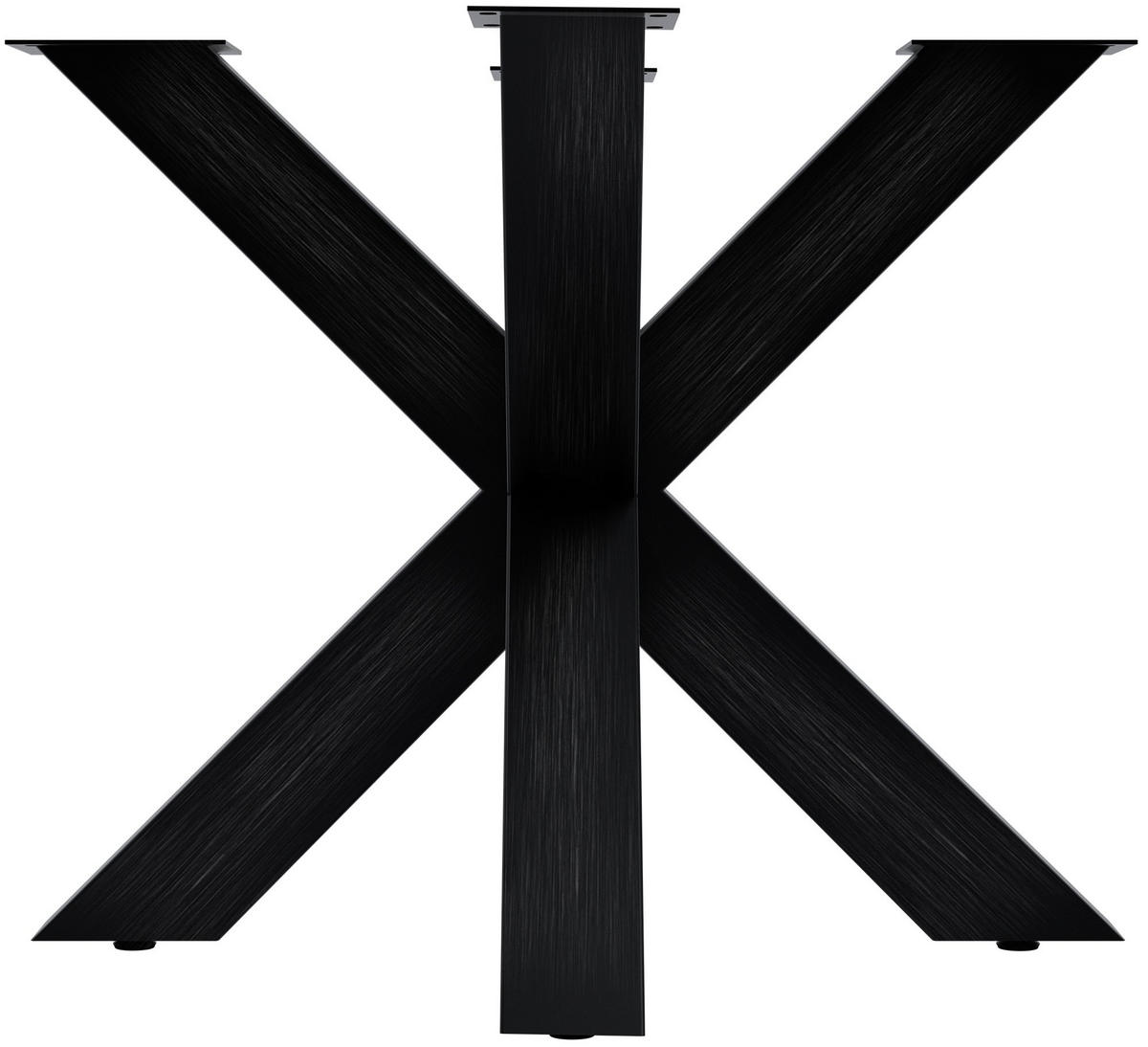 TISCHBEIN eckig 85/85/71 cm Metall Industrial Schwarz - Schwarz, Metall (85/71/85cm) - CLP