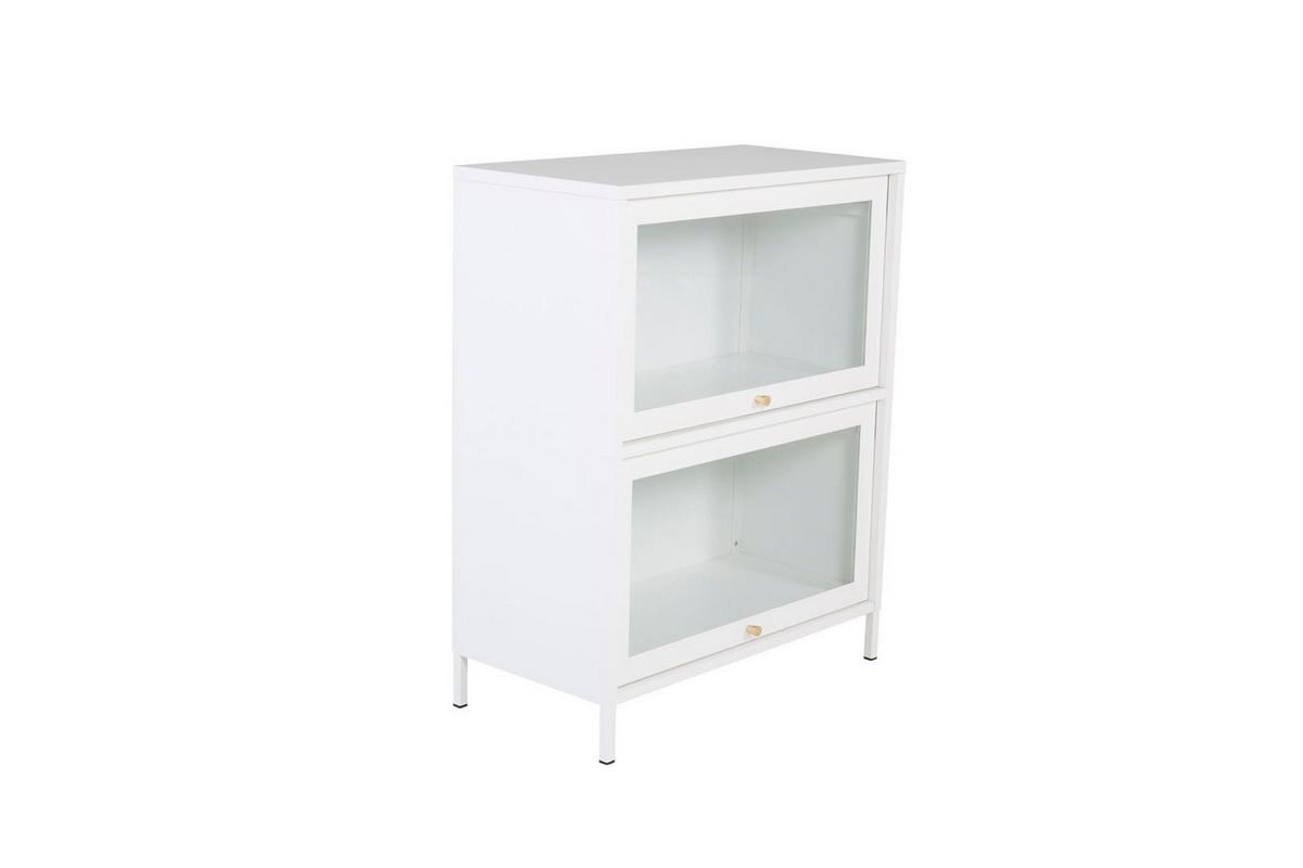 VITRINE weiß - Weiß, Holzwerkstoff (80/100/40cm) - ebuy24