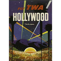 POSTER Amerika Hollywood A3 Schwarzer Rahmen - Schwarz, Papier (29.7/5/42cm) - Nacnic