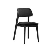 WOHNZIMMER STUHL KT63, Holzfarbe: Schwarz - Schwarz, Holz/Textil (47/80/49cm) - MIRJAN24