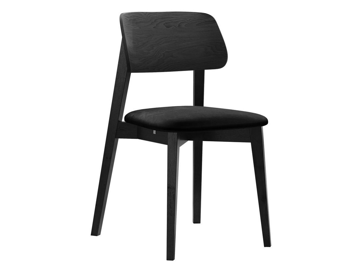 WOHNZIMMER STUHL KT63, Holzfarbe: Schwarz - Schwarz, Holz/Textil (47/80/49cm) - MIRJAN24