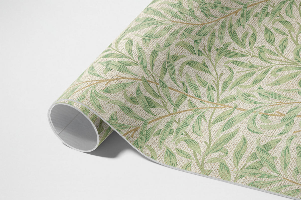 TEPPICH 120x180 cm Blattillustration von William Morris - Grün, Kunststoff (120/180cm) - Wallfluent