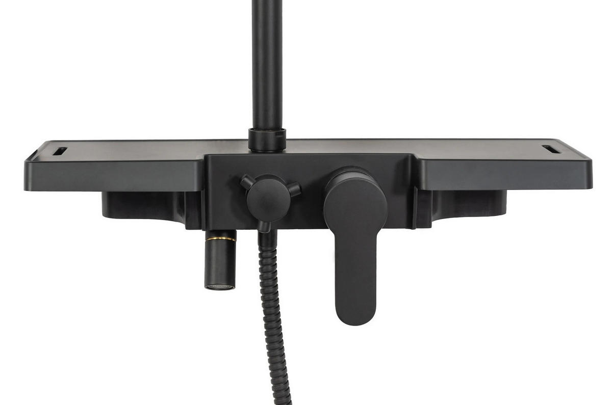 DUSCHSET Rea Vigo Black - Schwarz, Metall (40/99/51.5cm) - REA
