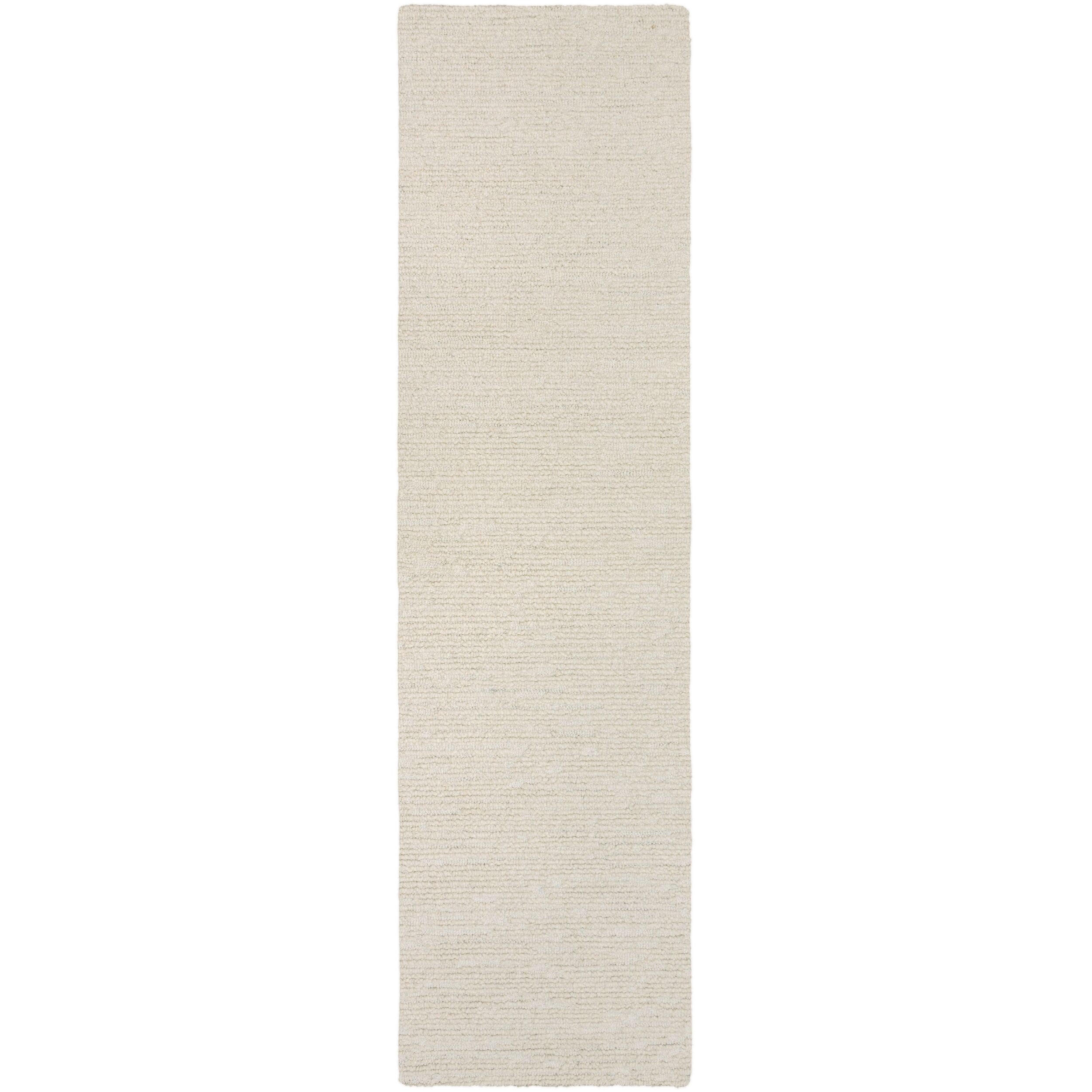 WOLLTEPPICH Boucle, Unifarben, Strapazierfähig, natürlich & pflegeleicht Creme Läufer 80x230 - Creme, Textil (80/230cm) - KADIMA DESIGN