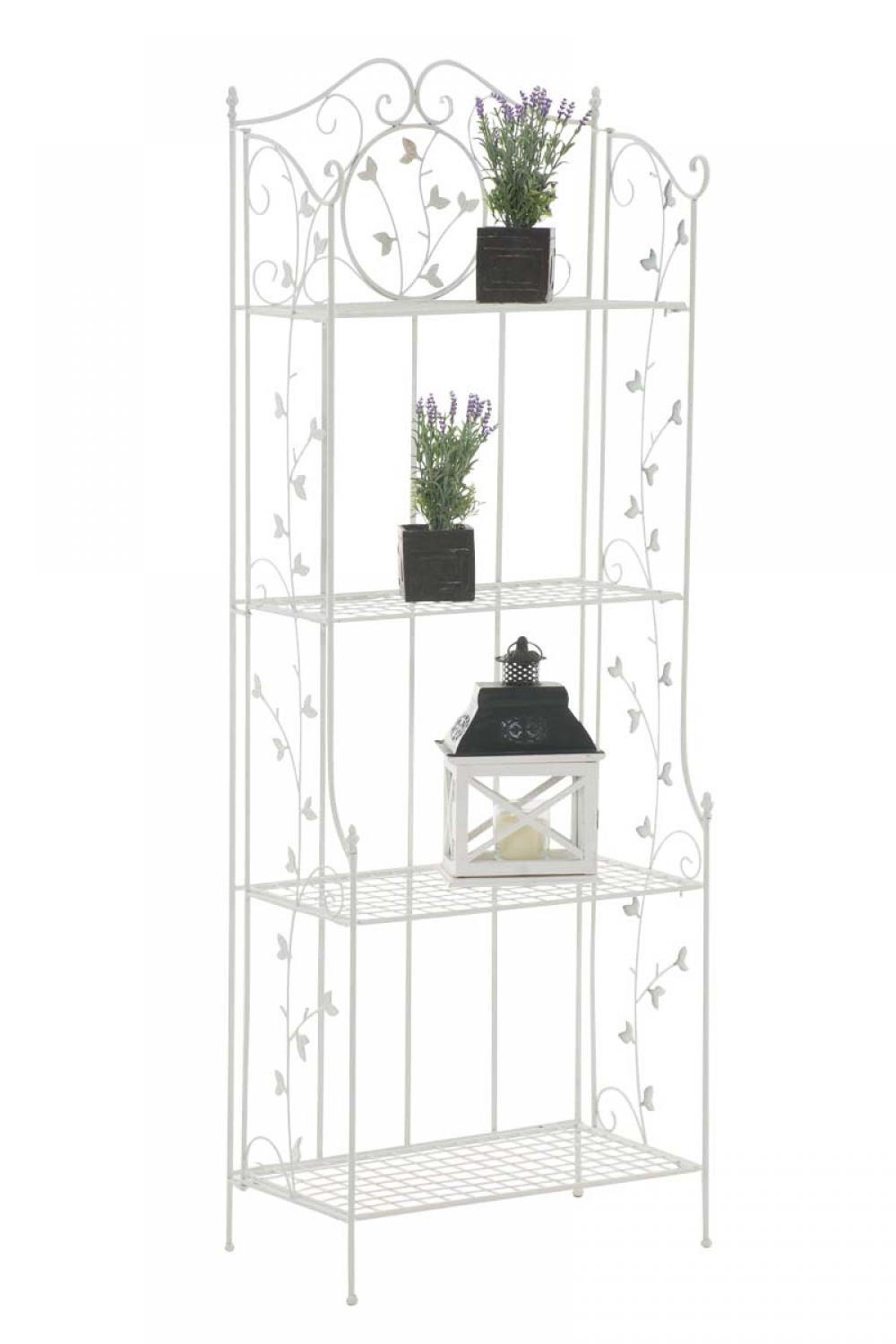 STANDREGAL Metall Weiß - Weiß, Metall (60/158/33cm) - CLP