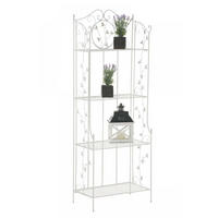 STANDREGAL Metall Weiß - Weiß, Metall (60/158/33cm) - CLP