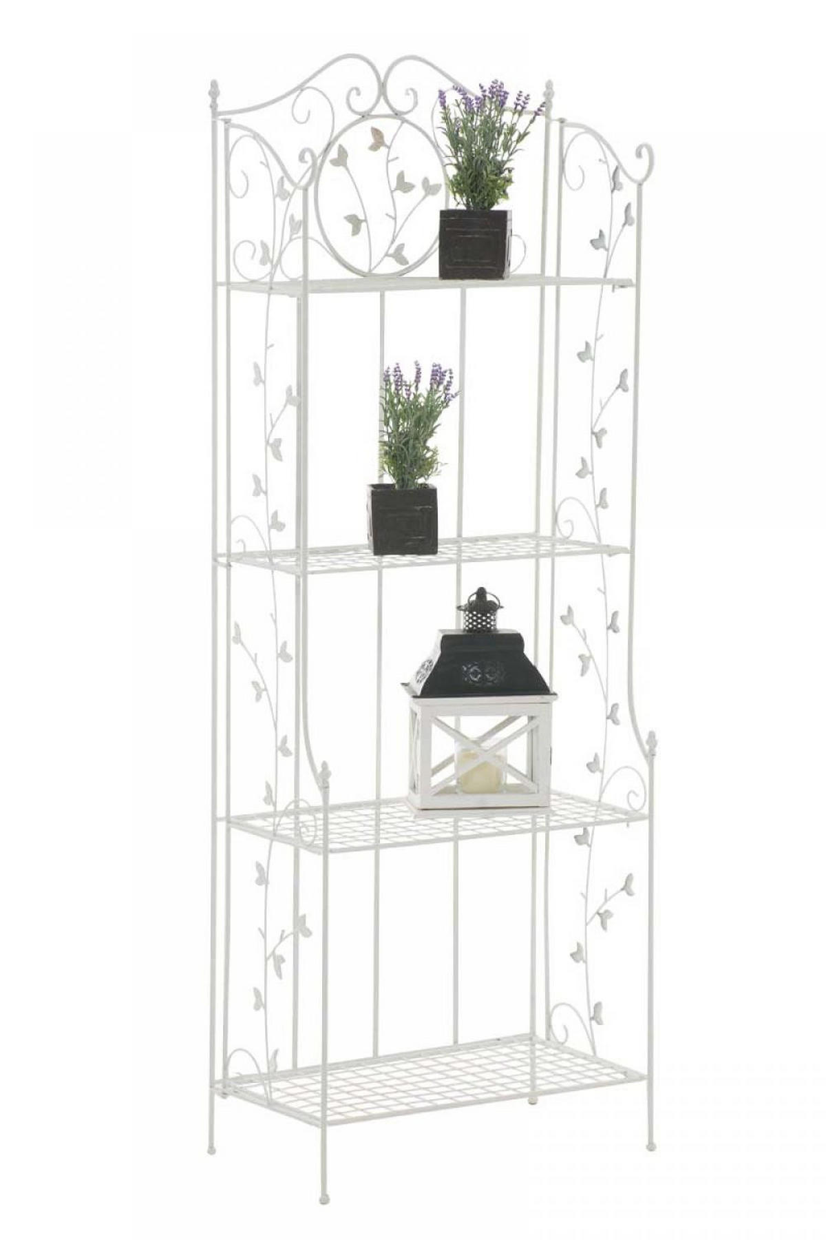 STANDREGAL Metall Weiß - Weiß, Metall (60/158/33cm) - CLP