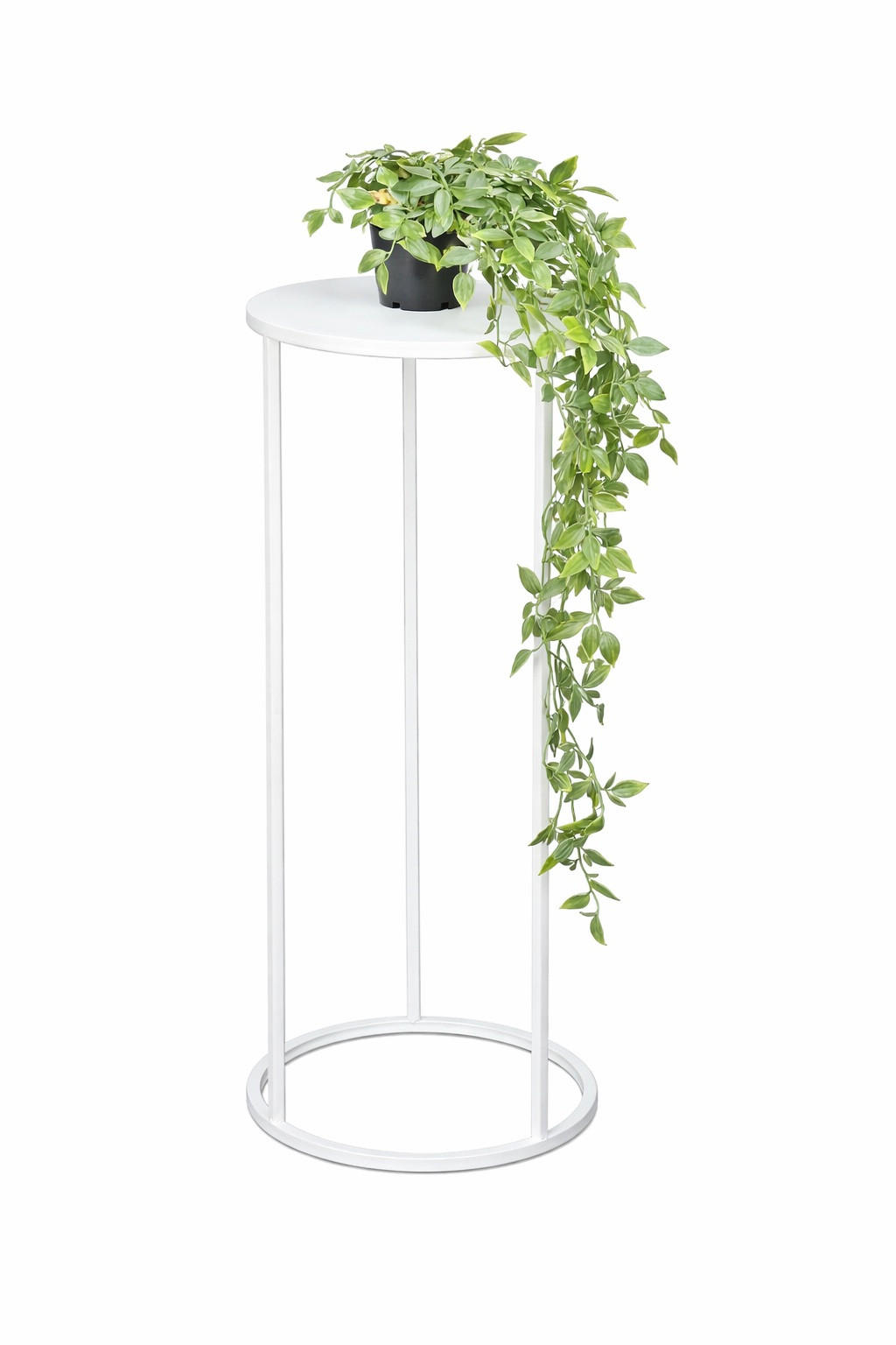 BLUMENHOCKER Metall Weiß Rund 70 cm - Weiß, Metall (30/70/30cm) - DanDiBo