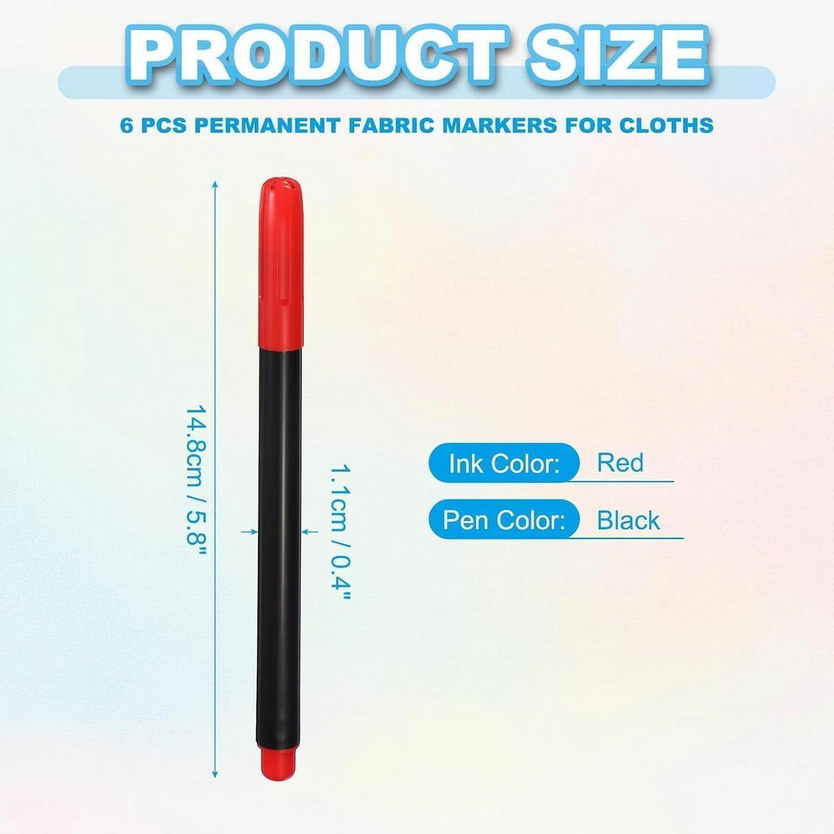 PERMANENT Marker Set 6-teilig Rot - Rot, Kunststoff (1.1/1.1/14.8cm)