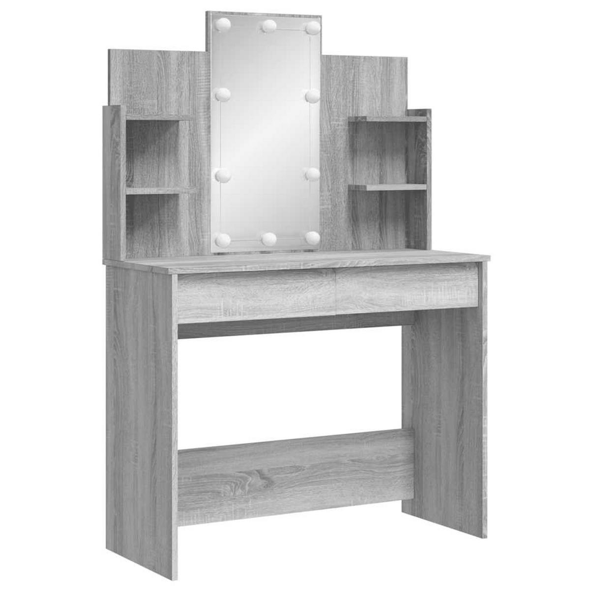 SCHMINKTISCH Curtis 96/40/142 cm - Schieferfarben, Holzwerkstoff (96/142/40cm) - Nettlife