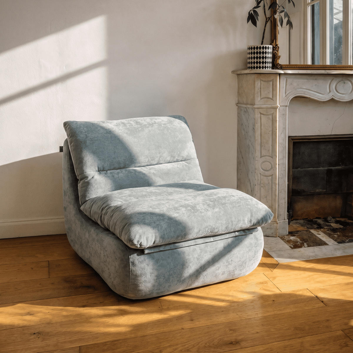 SESSEL Nuvia Salbei - Salbeigrün, Textil (80/75/100cm) - COCO Living