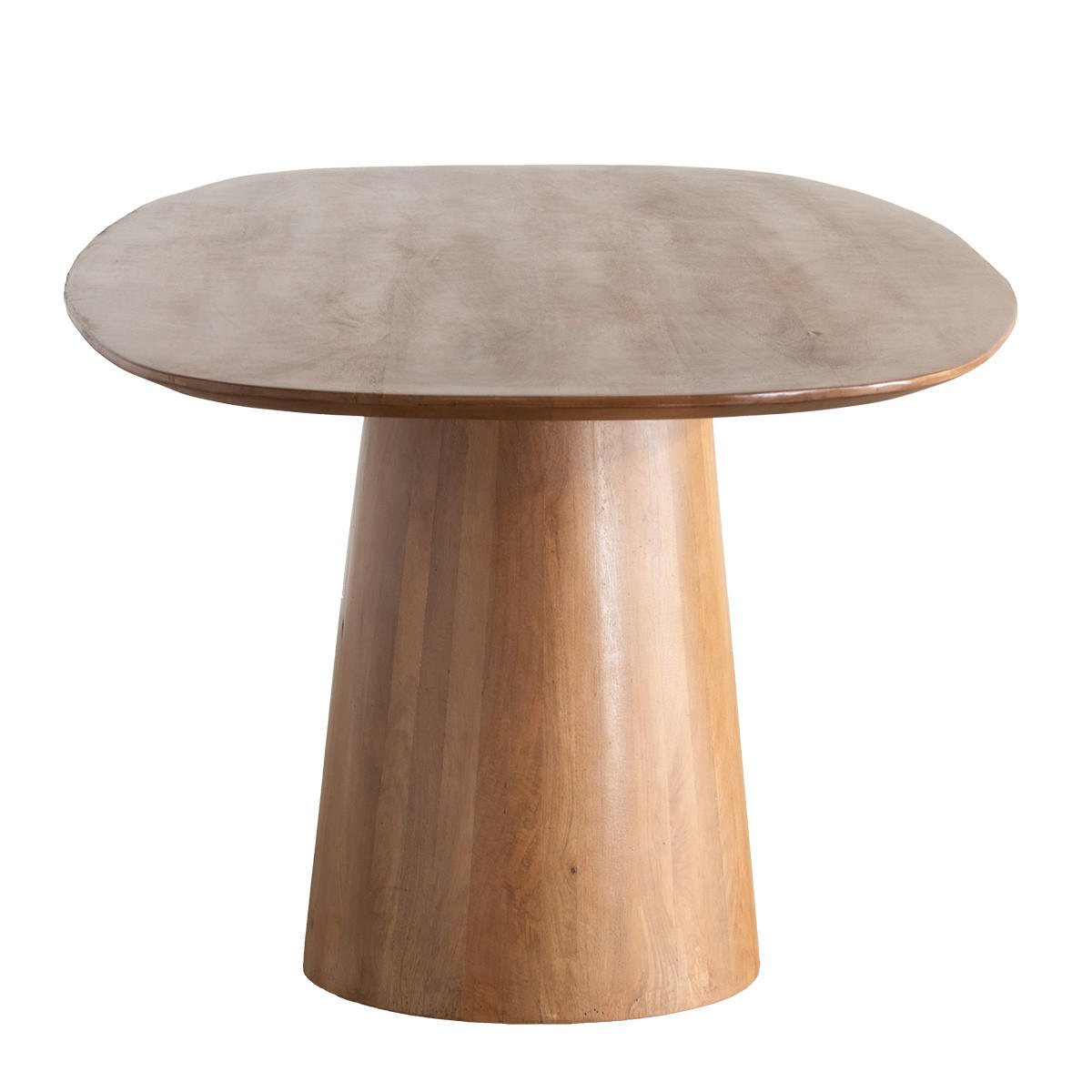 ESSTISCH Dänisch Oval Braun Holz - 160x100x76cm - Stijn - Braun, Holz (160/100/76cm) - Giga Meubel