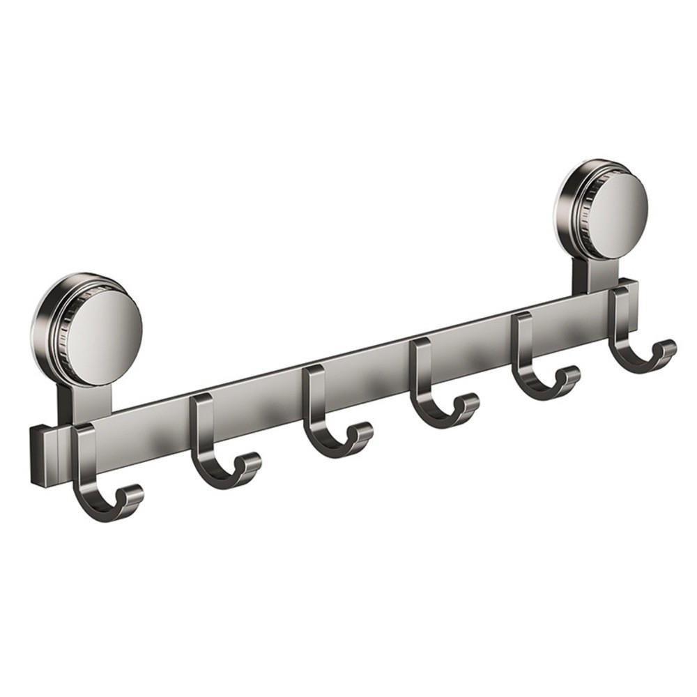 HAKENLEISTE, Weltraum-Aluminium + ABS, grau, Ohne Bohren，44.5 × 11.5 cm - Grau, Metall (11.5/4.5/44.5cm) - Weltevree