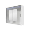 KLEIDERSCHRANK London VII, mit RGB LED Beleuchtung - Silberfarben/Weiß, Holzwerkstoff/Kunststoff (180/215/58cm) - MIRJAN24