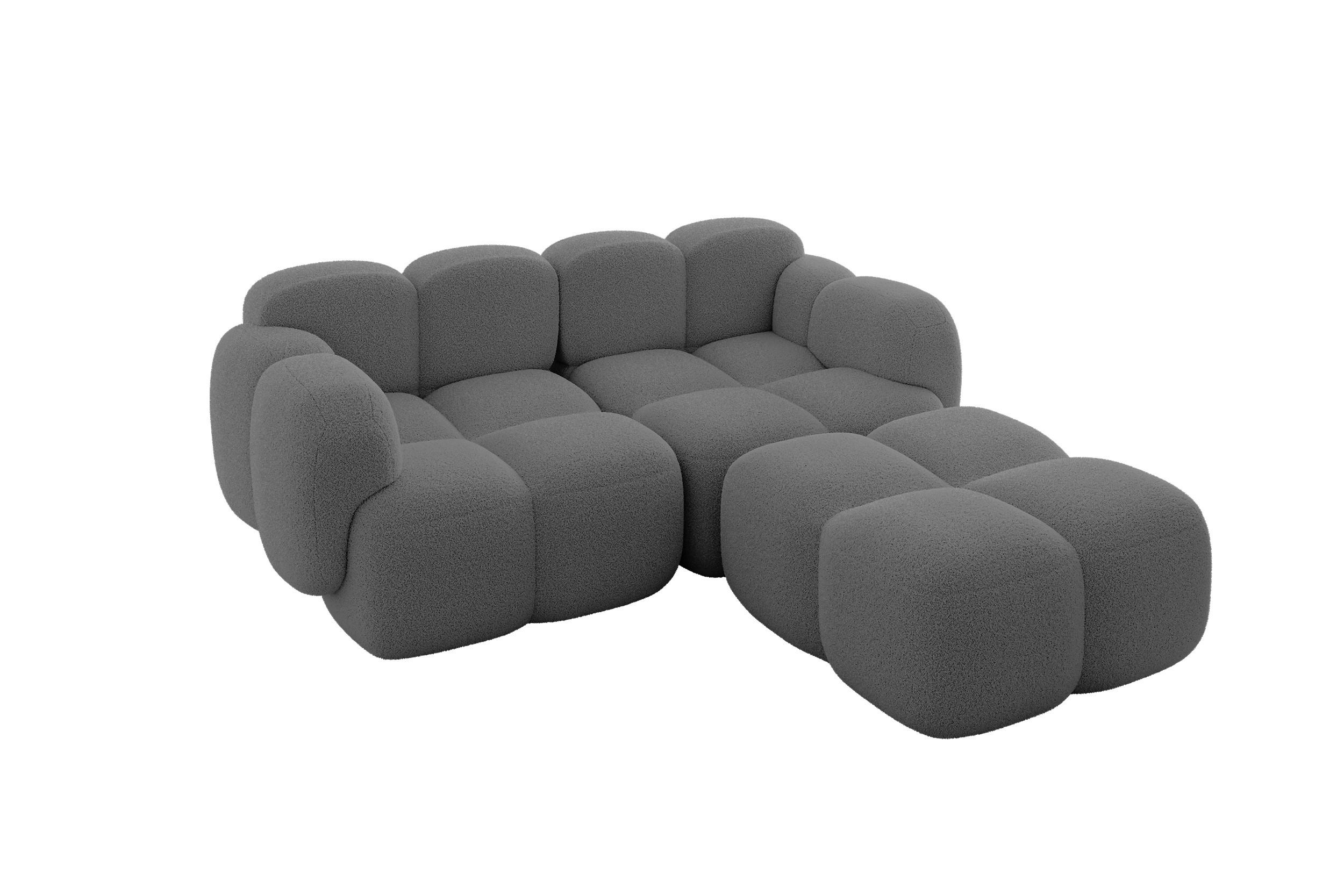 Altdecor Ecksofa Chrom 214x205 cm
